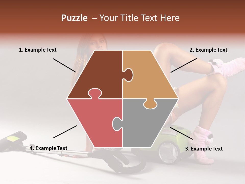 Rest Brunette Sit PowerPoint Template