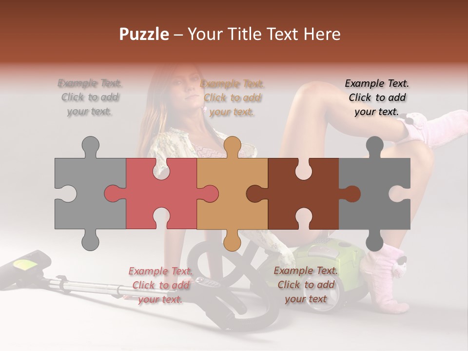 Rest Brunette Sit PowerPoint Template