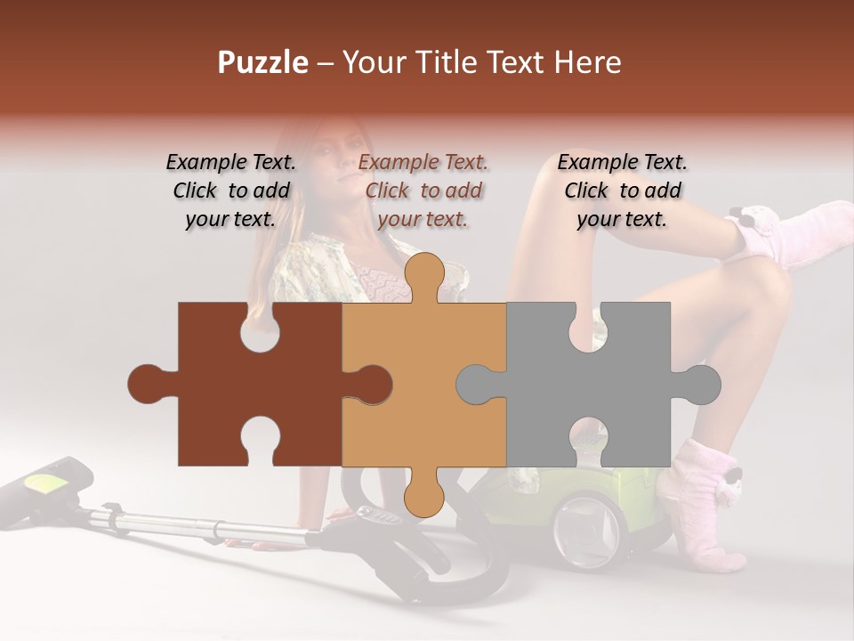 Rest Brunette Sit PowerPoint Template