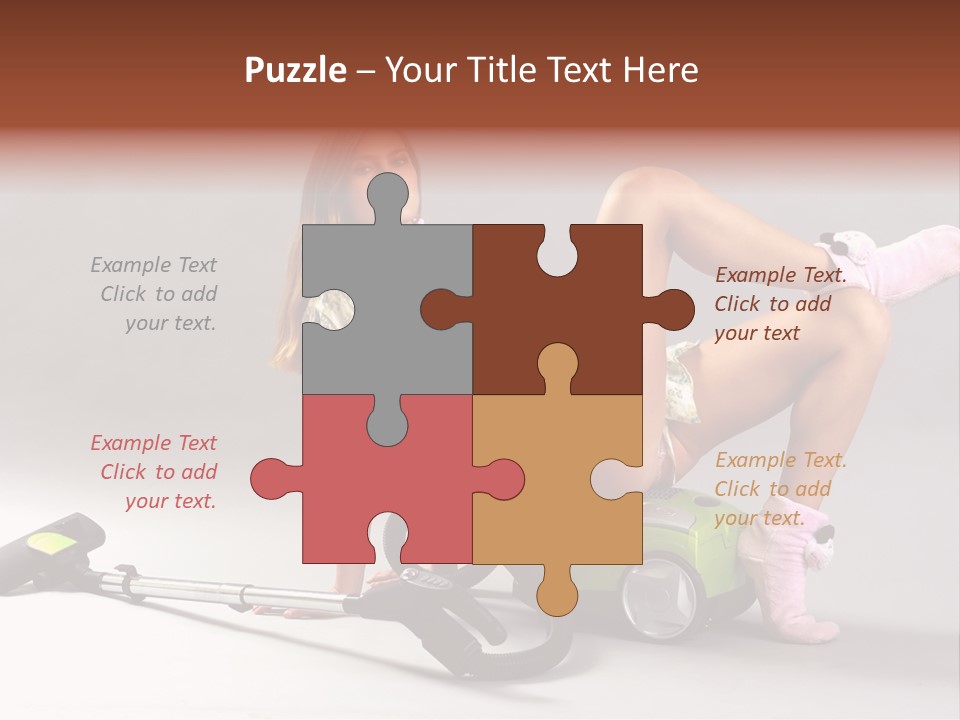 Rest Brunette Sit PowerPoint Template