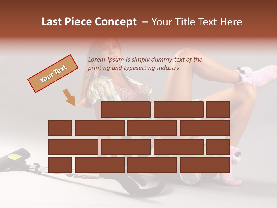 Rest Brunette Sit PowerPoint Template