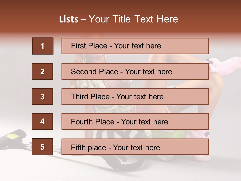 Rest Brunette Sit PowerPoint Template