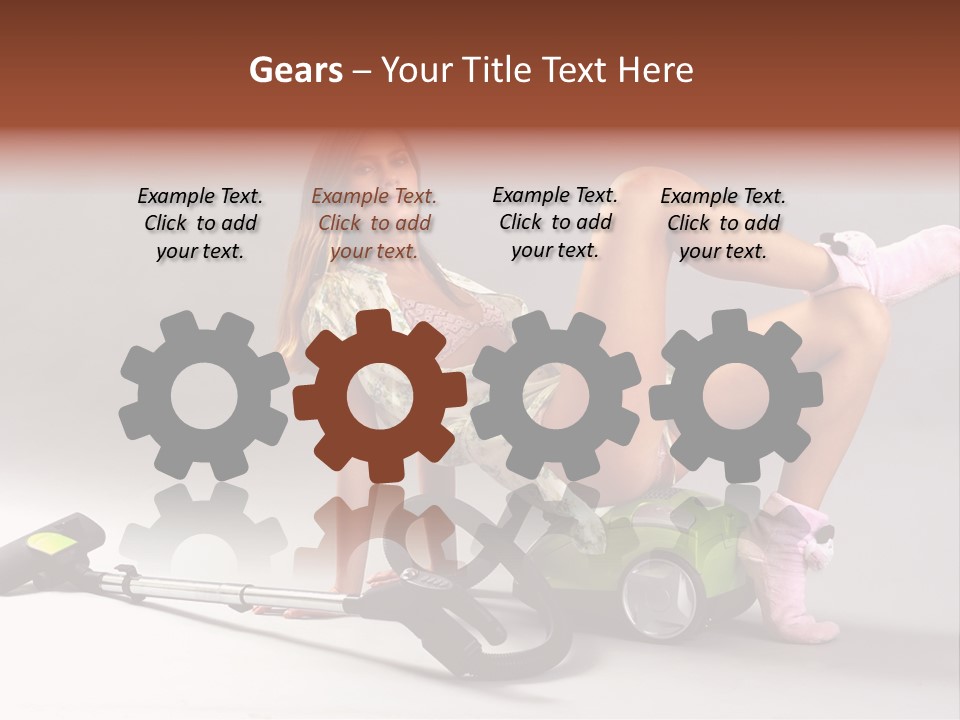 Rest Brunette Sit PowerPoint Template