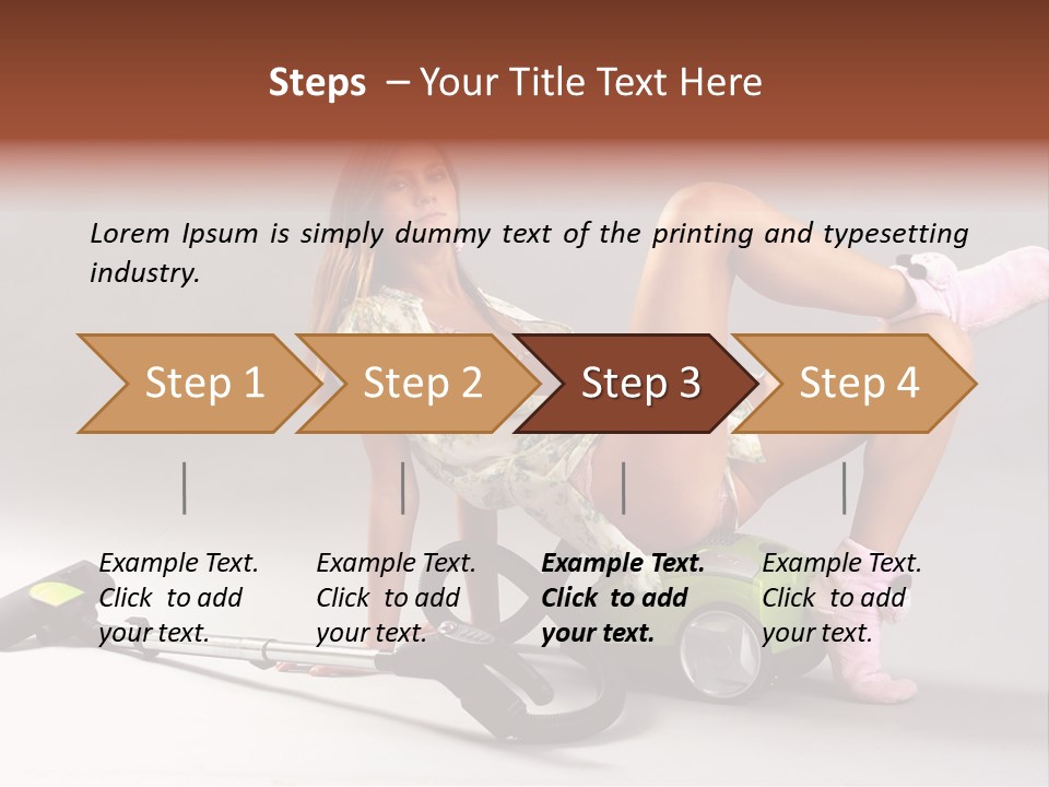 Rest Brunette Sit PowerPoint Template