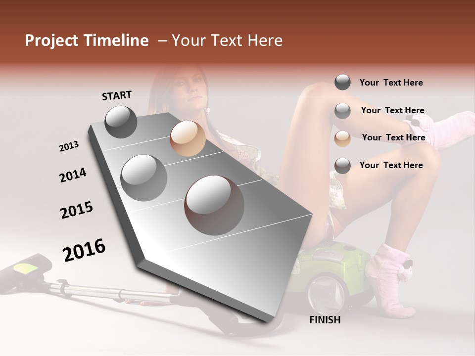 Rest Brunette Sit PowerPoint Template