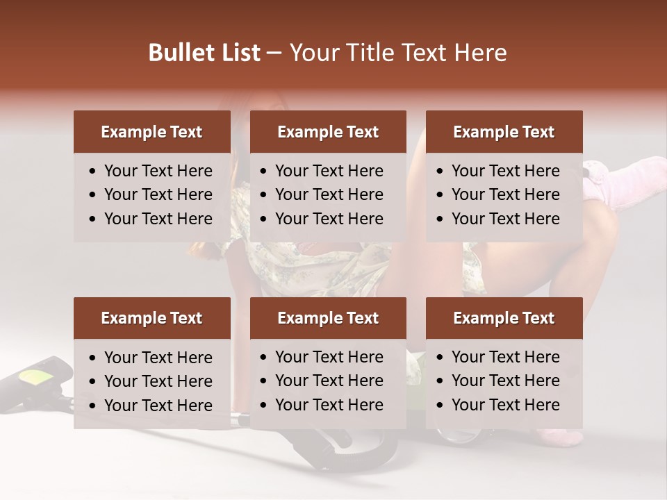 Rest Brunette Sit PowerPoint Template