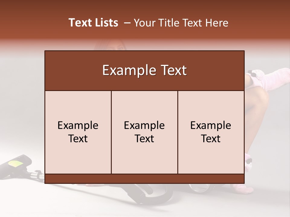 Rest Brunette Sit PowerPoint Template