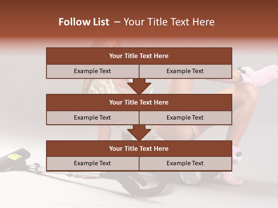Rest Brunette Sit PowerPoint Template