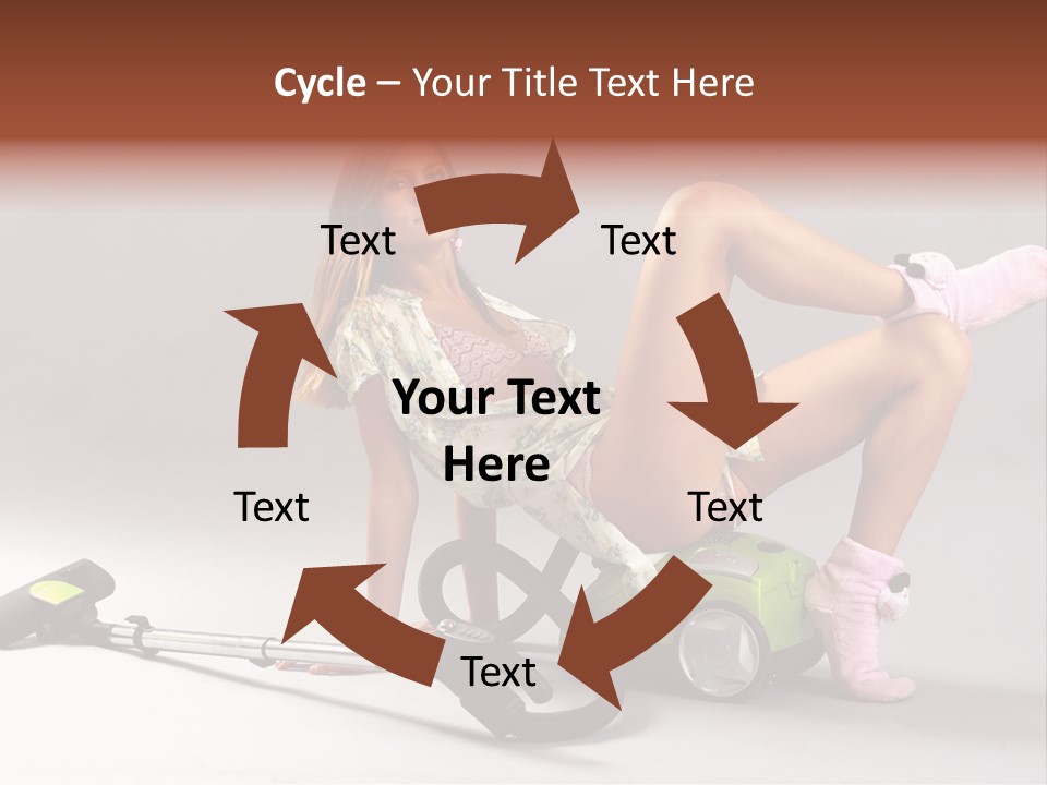 Rest Brunette Sit PowerPoint Template