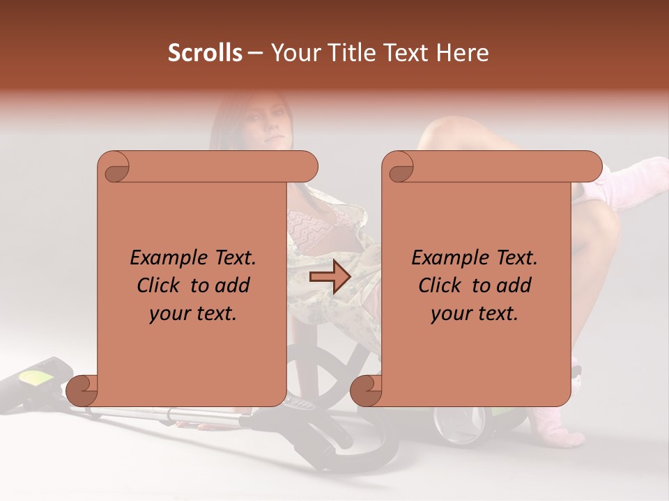 Rest Brunette Sit PowerPoint Template