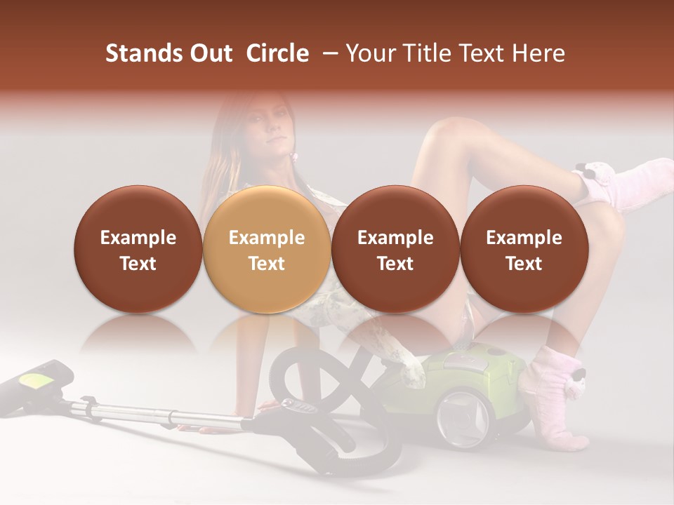 Rest Brunette Sit PowerPoint Template