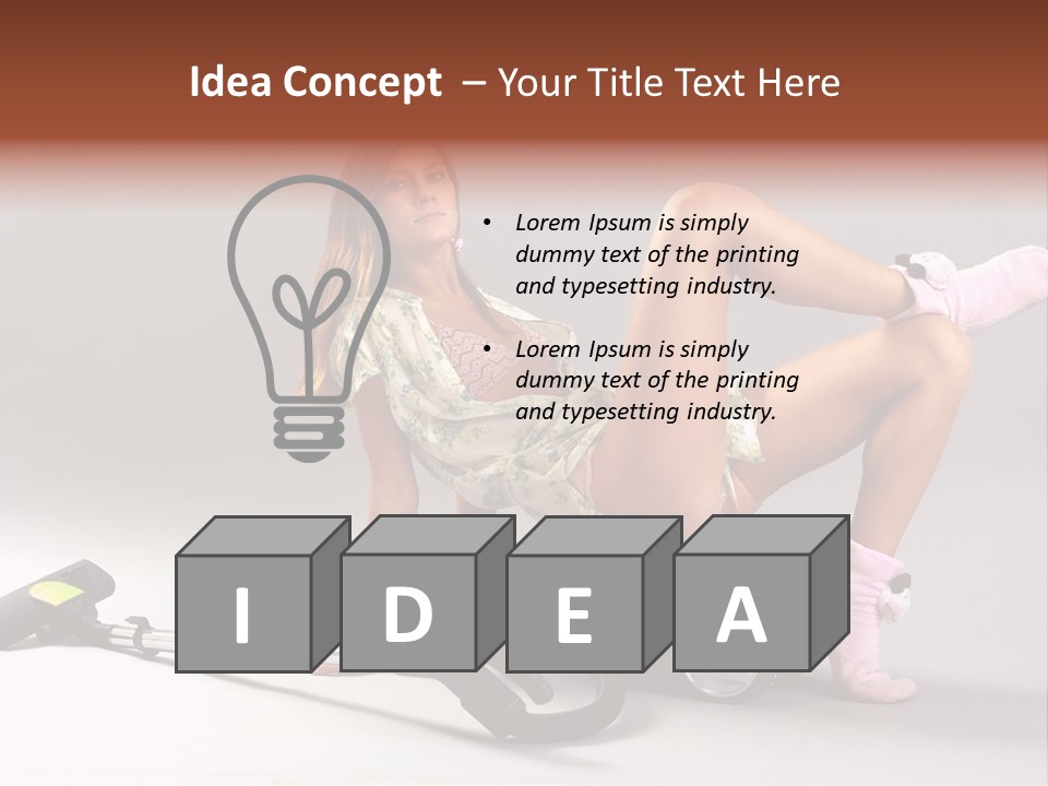 Rest Brunette Sit PowerPoint Template