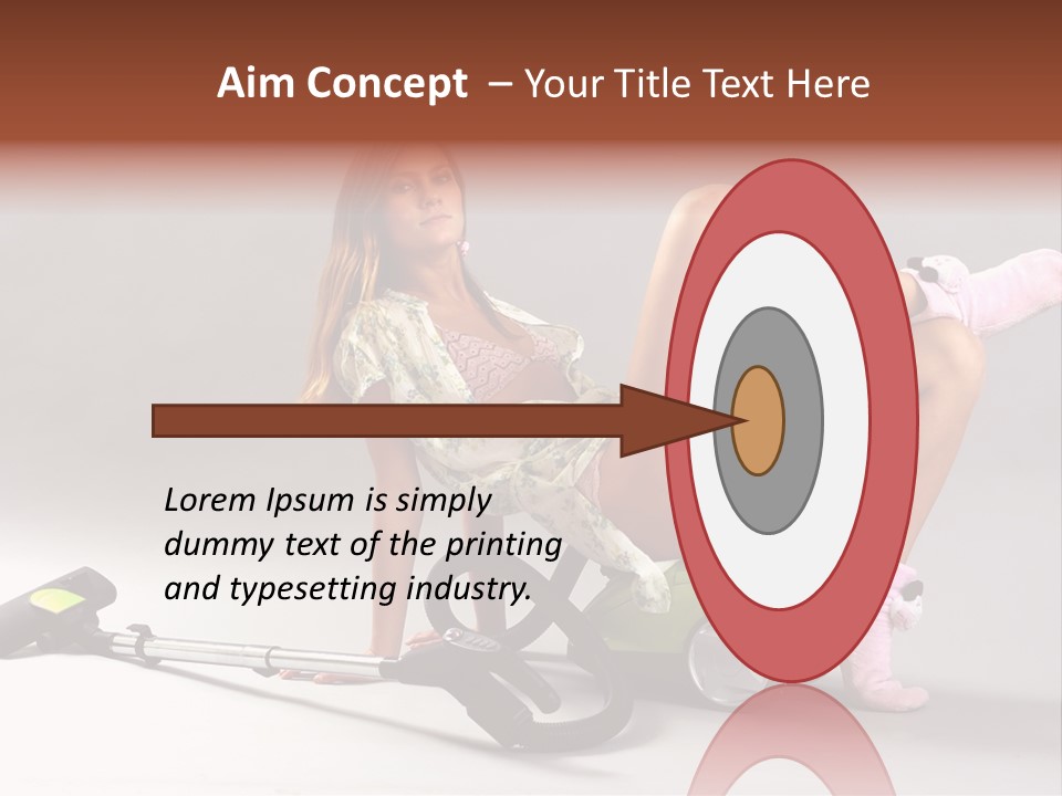 Rest Brunette Sit PowerPoint Template