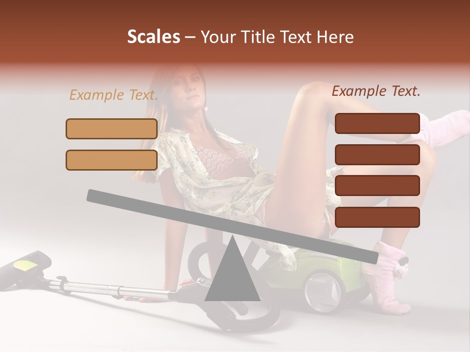 Rest Brunette Sit PowerPoint Template