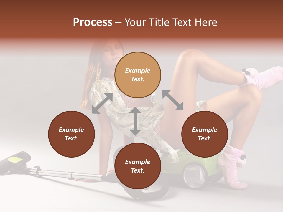 Rest Brunette Sit PowerPoint Template