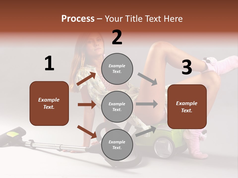 Rest Brunette Sit PowerPoint Template