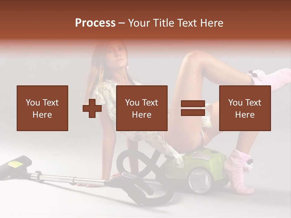 Rest Brunette Sit PowerPoint Template
