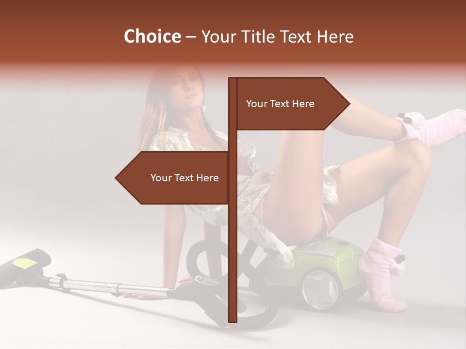 Rest Brunette Sit PowerPoint Template