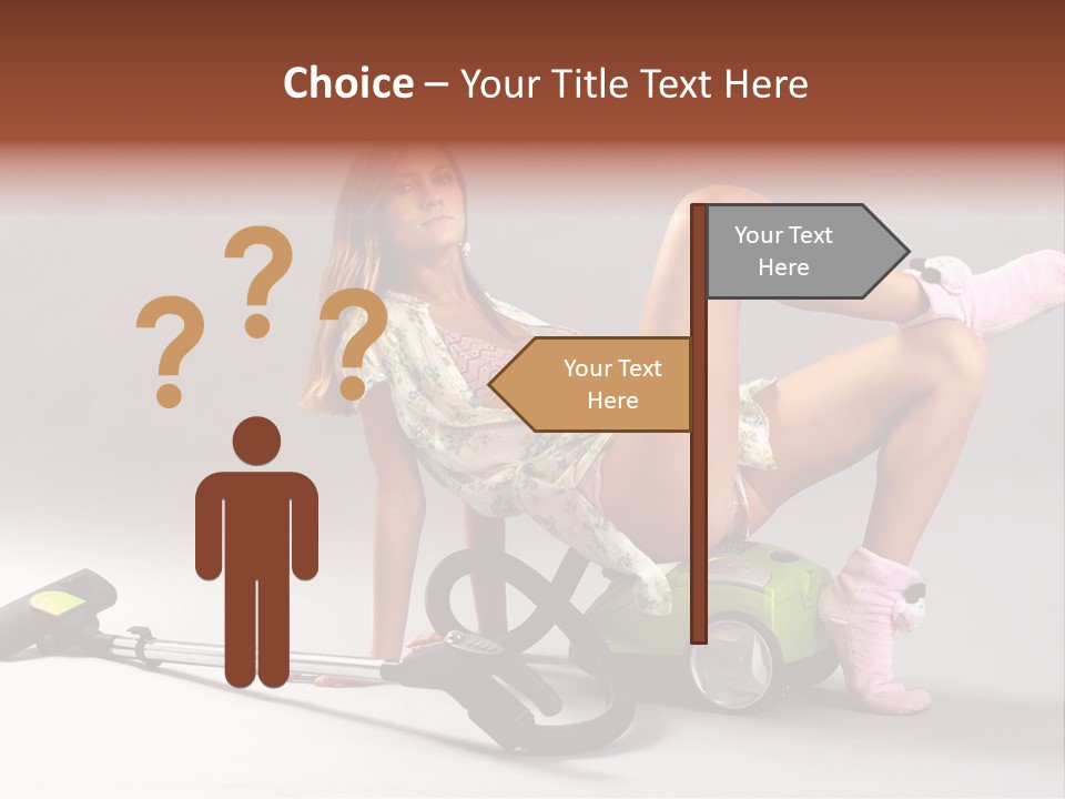 Rest Brunette Sit PowerPoint Template