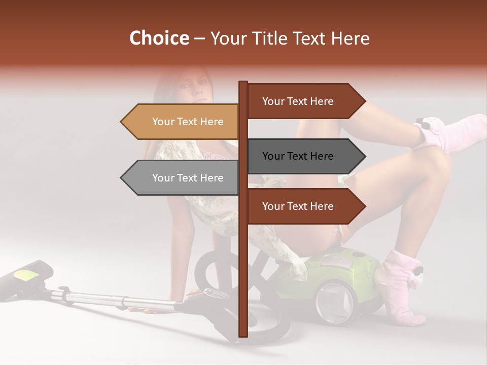 Rest Brunette Sit PowerPoint Template