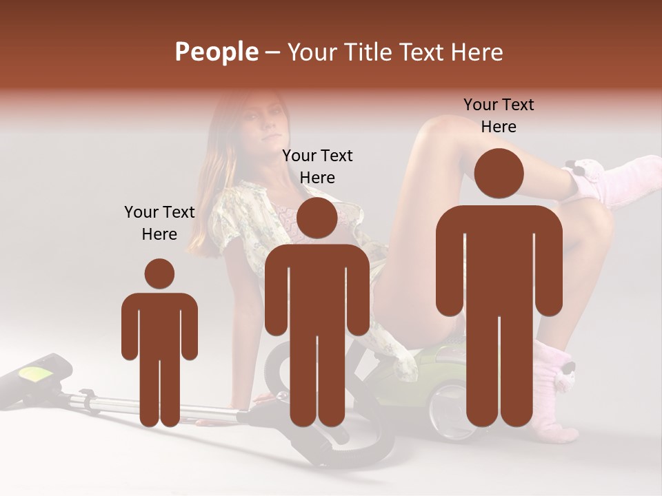 Rest Brunette Sit PowerPoint Template