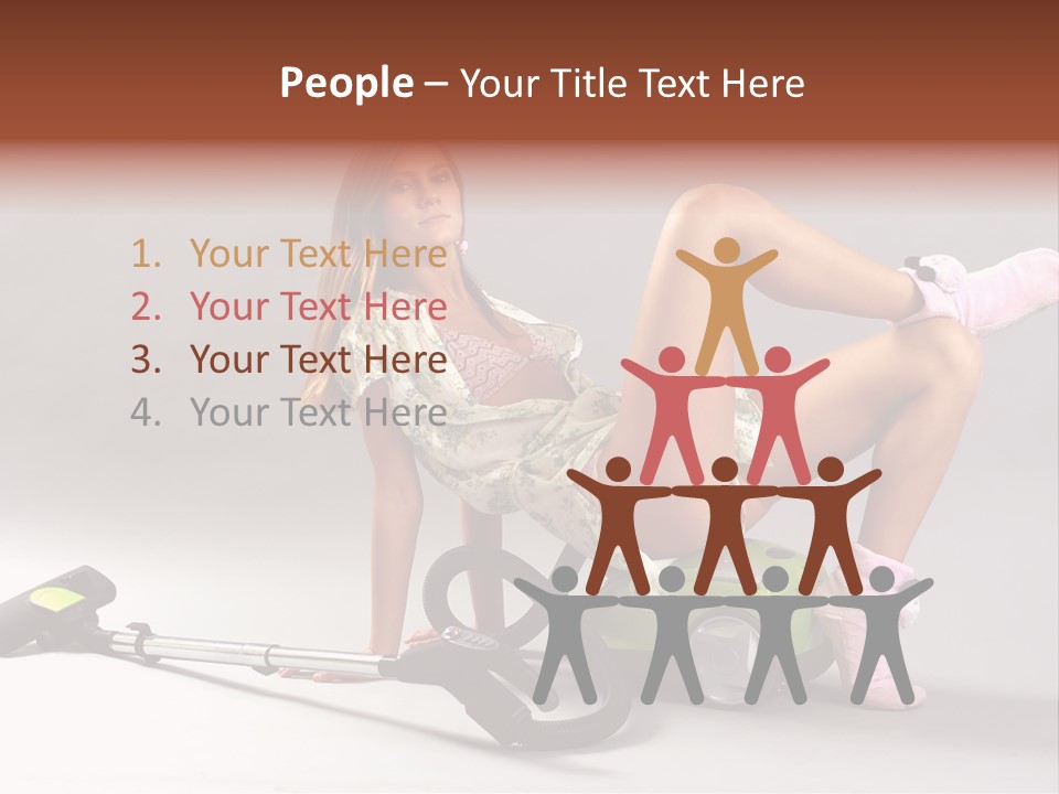 Rest Brunette Sit PowerPoint Template