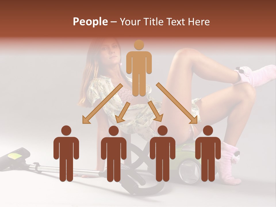 Rest Brunette Sit PowerPoint Template