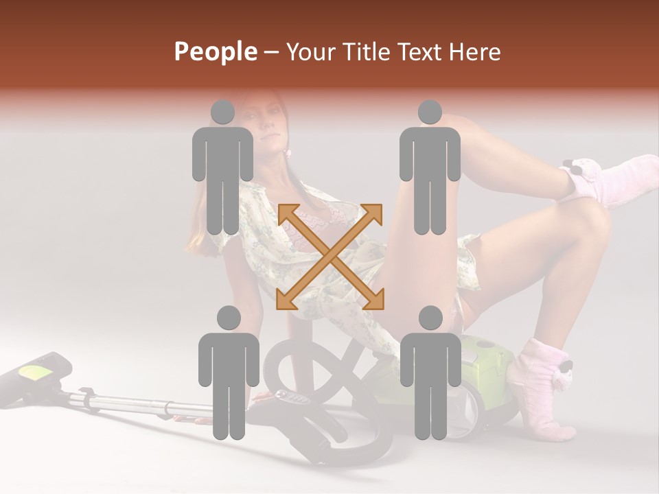 Rest Brunette Sit PowerPoint Template