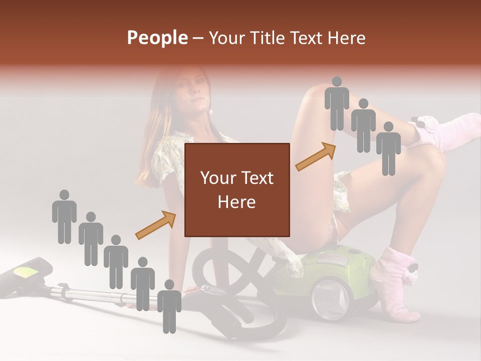 Rest Brunette Sit PowerPoint Template