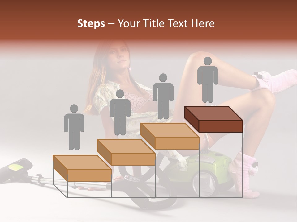 Rest Brunette Sit PowerPoint Template