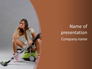 Woman Flirtation Work PowerPoint Template