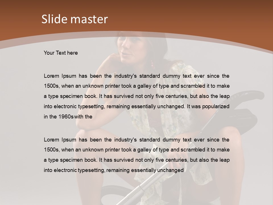 Woman Flirtation Work PowerPoint Template