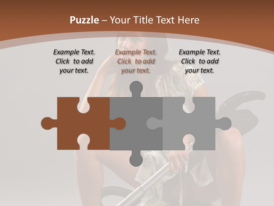 Woman Flirtation Work PowerPoint Template