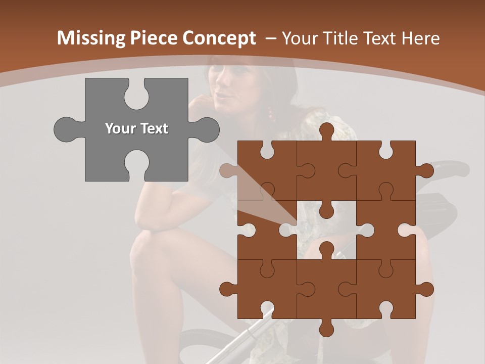 Woman Flirtation Work PowerPoint Template