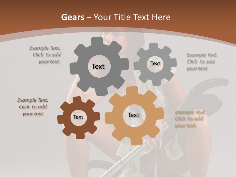 Woman Flirtation Work PowerPoint Template