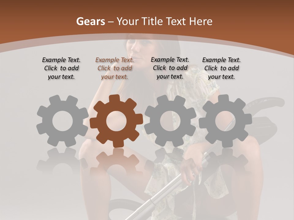 Woman Flirtation Work PowerPoint Template