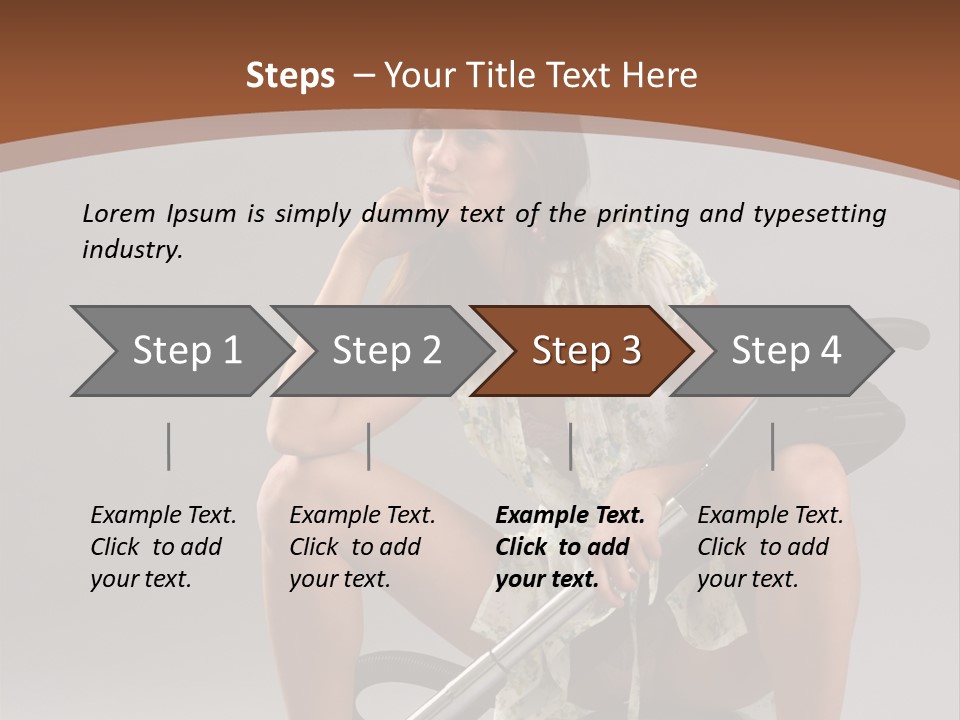 Woman Flirtation Work PowerPoint Template