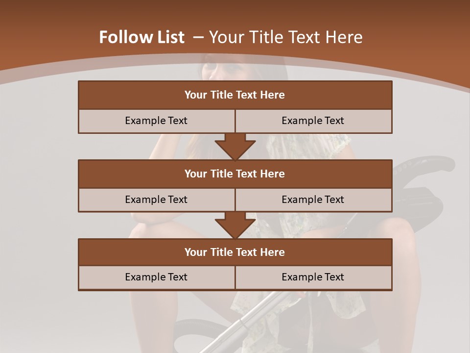 Woman Flirtation Work PowerPoint Template