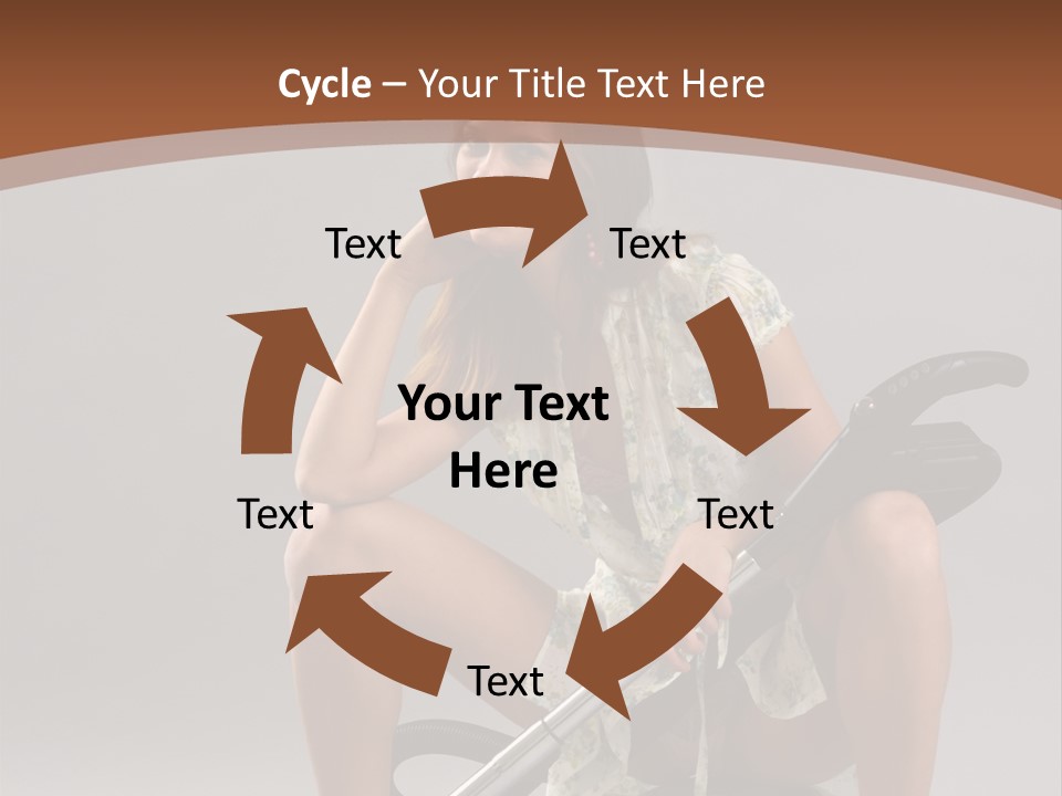 Woman Flirtation Work PowerPoint Template