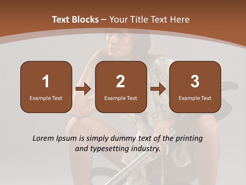 Woman Flirtation Work PowerPoint Template