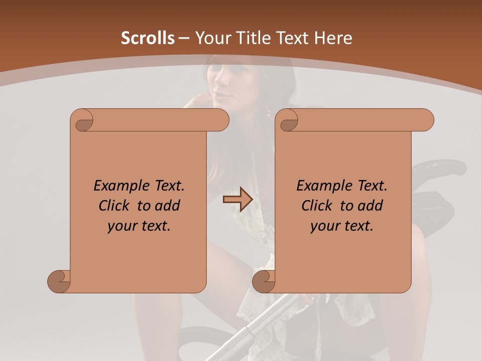 Woman Flirtation Work PowerPoint Template