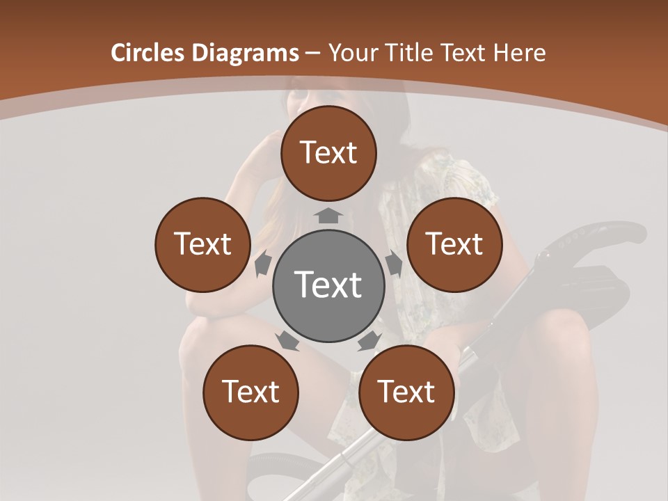 Woman Flirtation Work PowerPoint Template