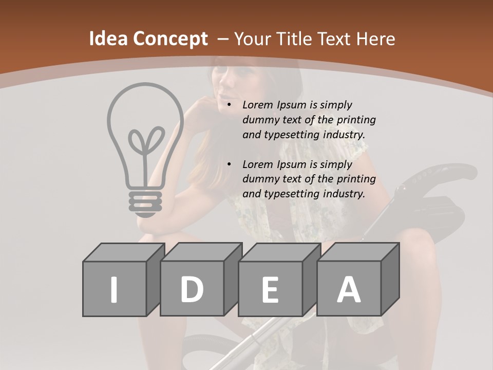 Woman Flirtation Work PowerPoint Template