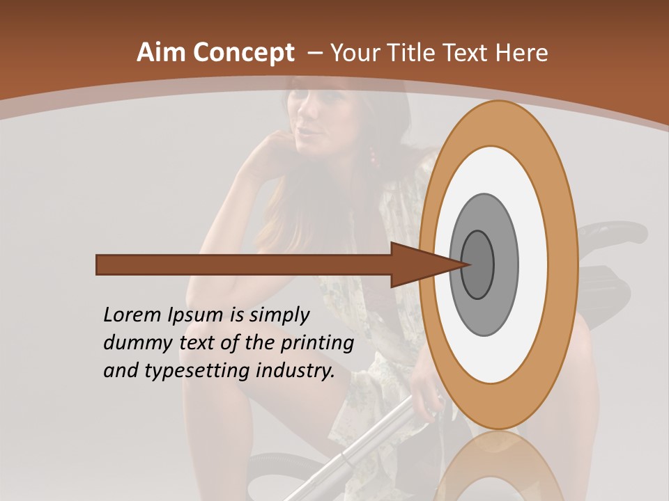 Woman Flirtation Work PowerPoint Template