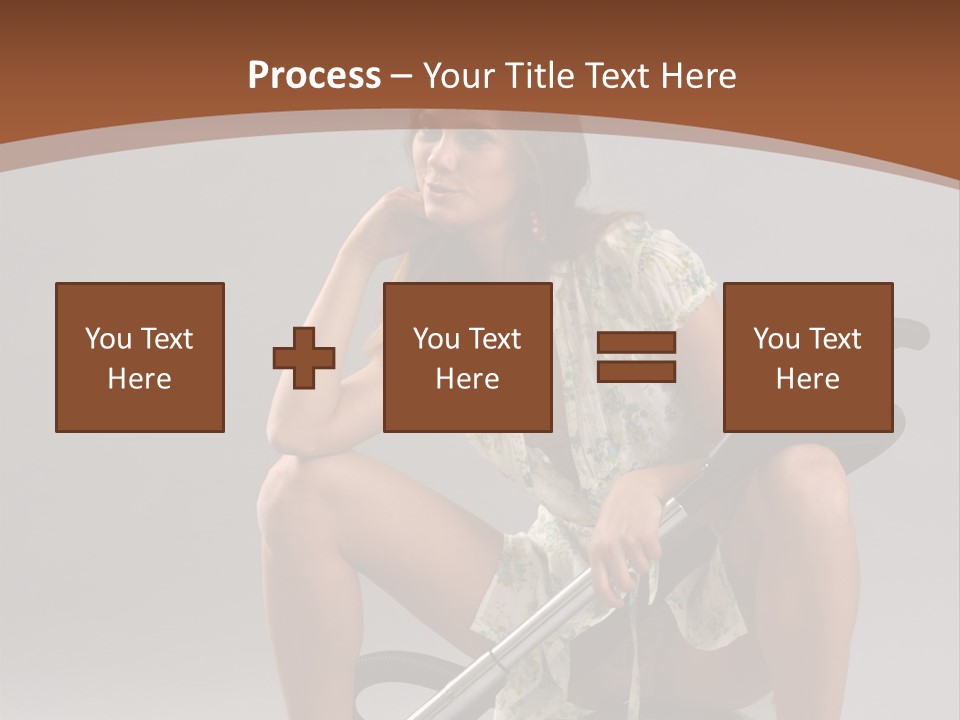 Woman Flirtation Work PowerPoint Template