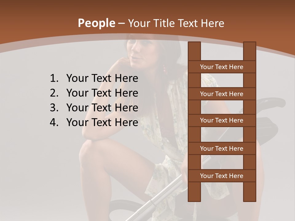 Woman Flirtation Work PowerPoint Template