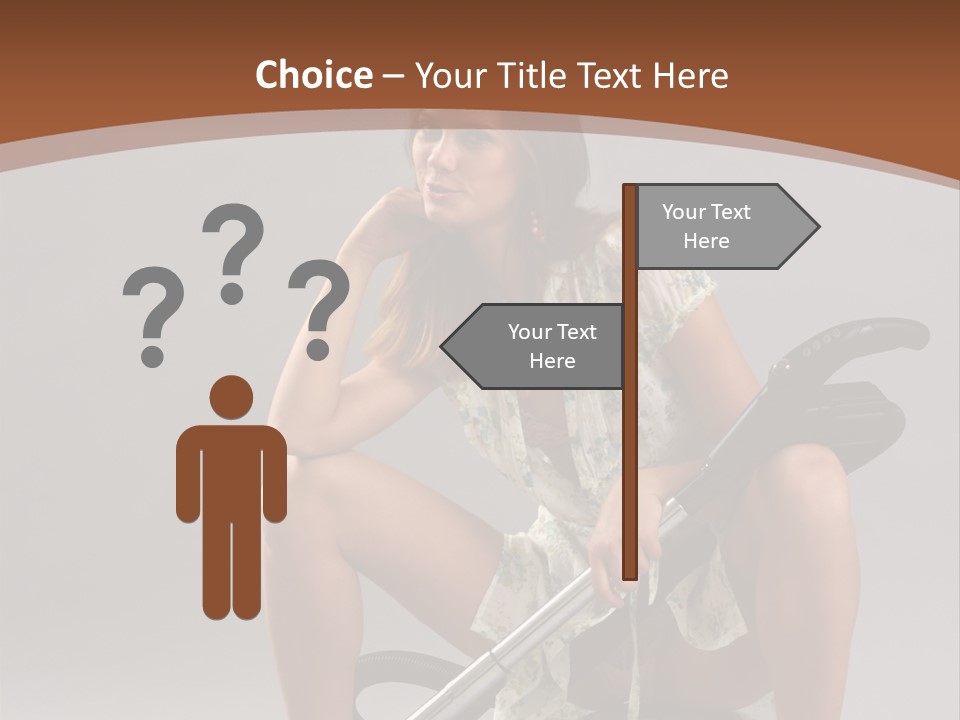 Woman Flirtation Work PowerPoint Template