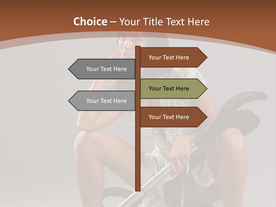 Woman Flirtation Work PowerPoint Template