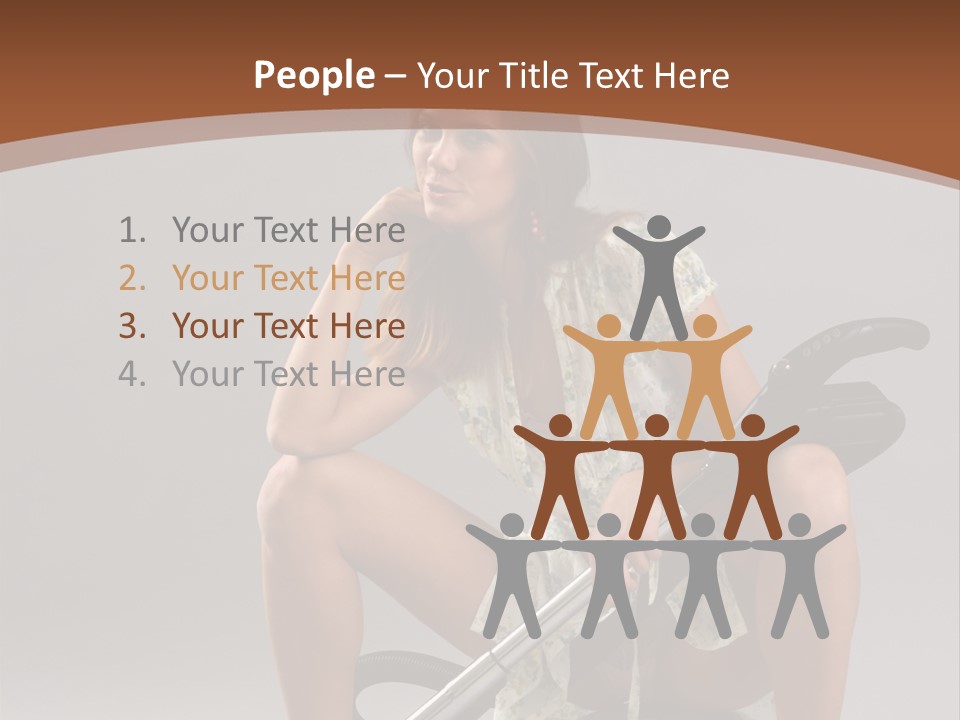 Woman Flirtation Work PowerPoint Template