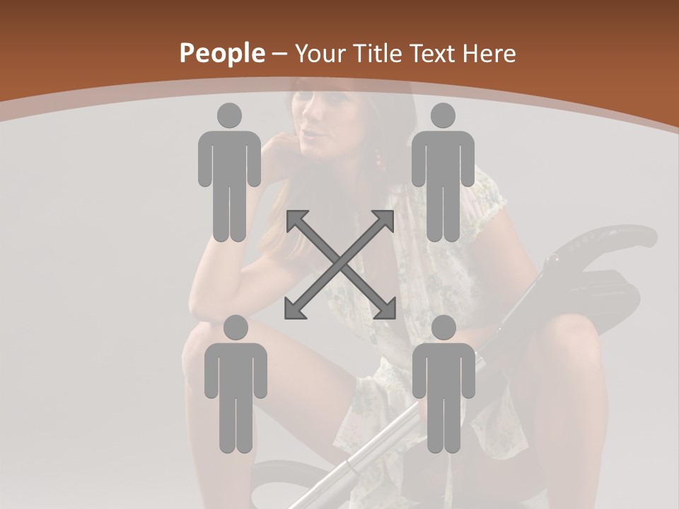 Woman Flirtation Work PowerPoint Template